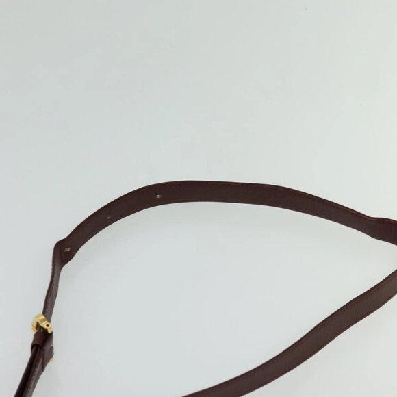 CARTIER Must Line Shoulder Bag Leather Bordeaux Gold Auth - Picture 8 of 14